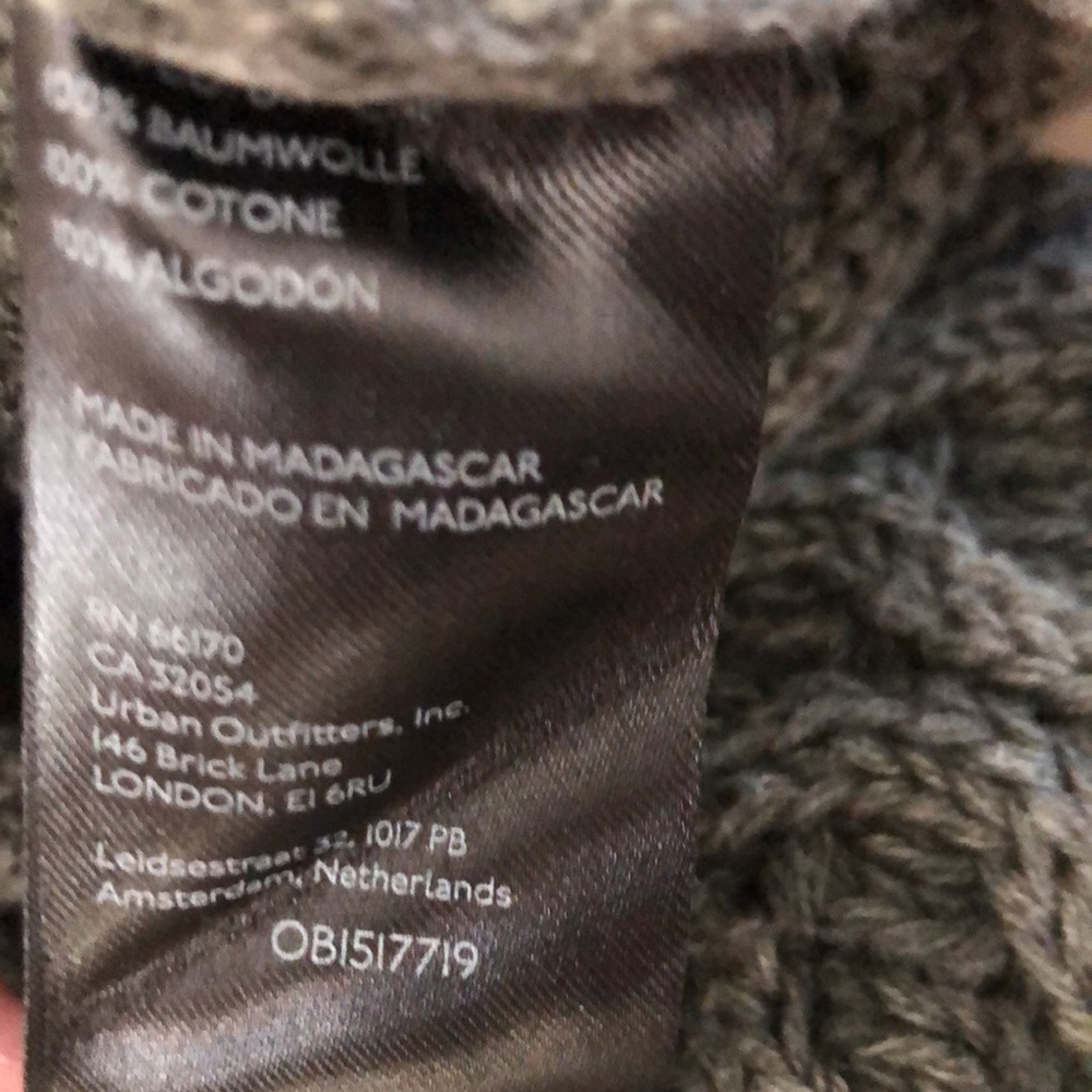 Pilcro Anthropologie green crop 100% cotton XL sweater NWT - Picture 6 of 10